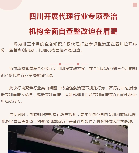 四川开展代理行业专项整治
