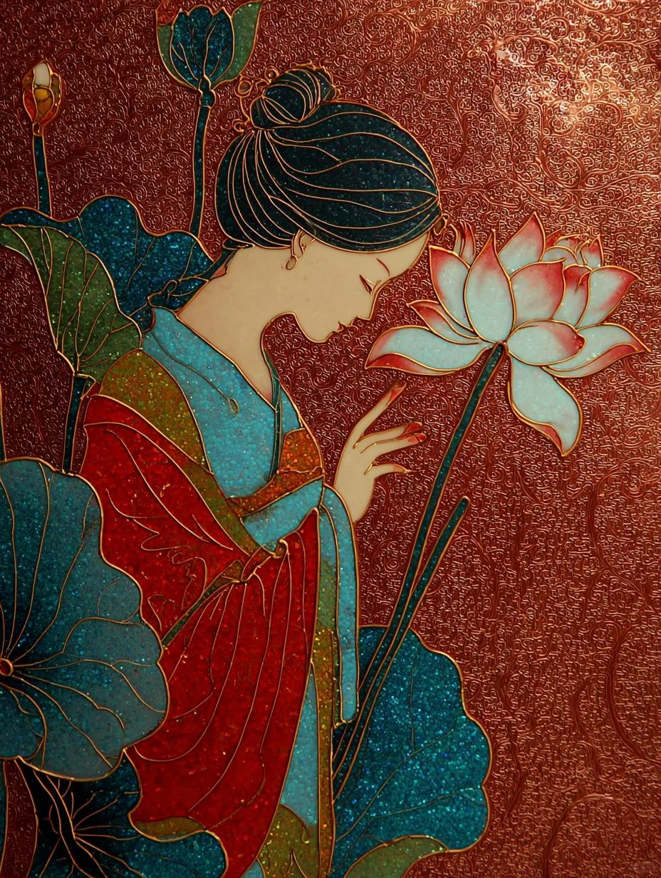 创意掐丝珐琅 《圣莲》