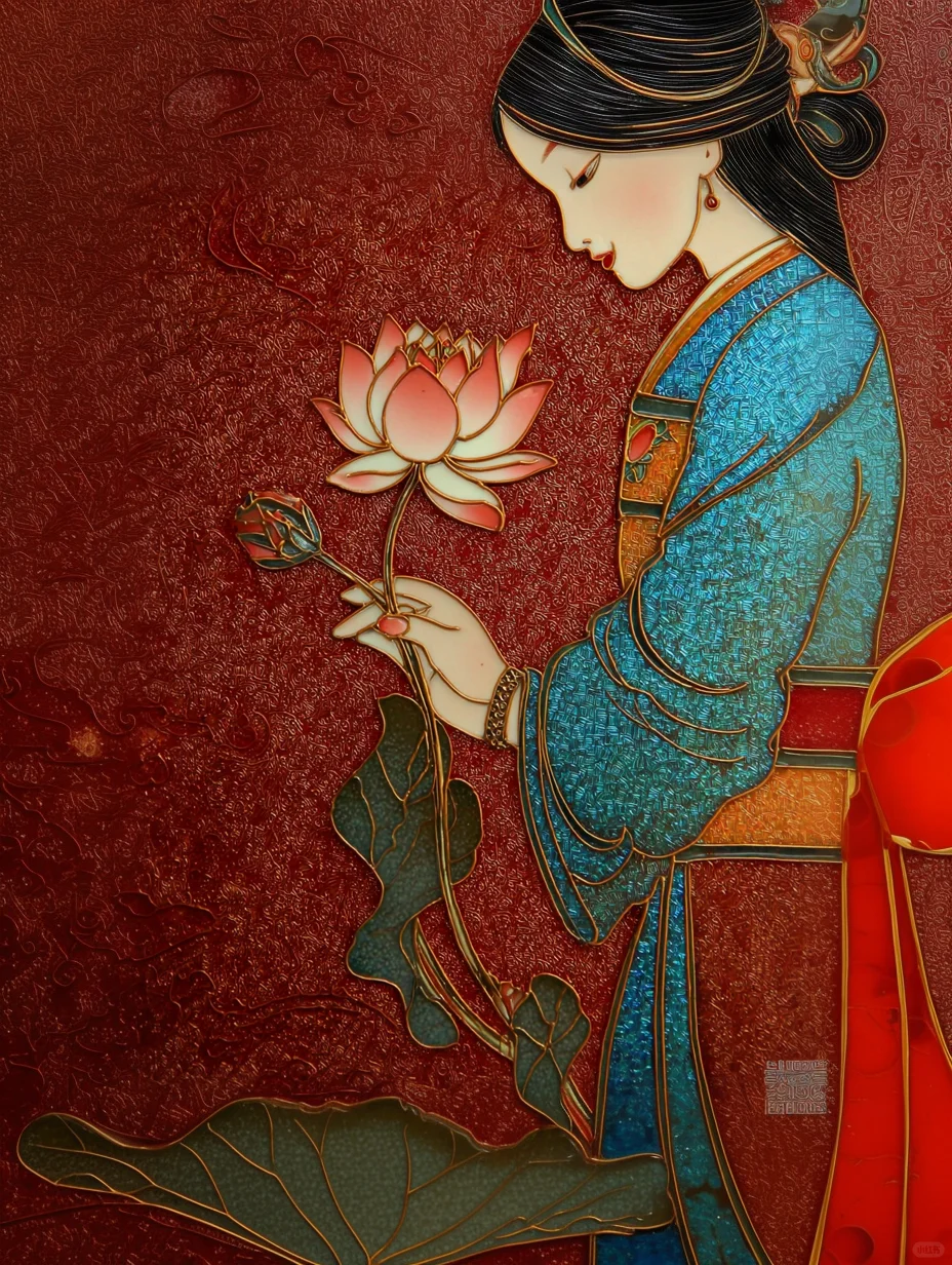 创意掐丝珐琅 《圣莲》