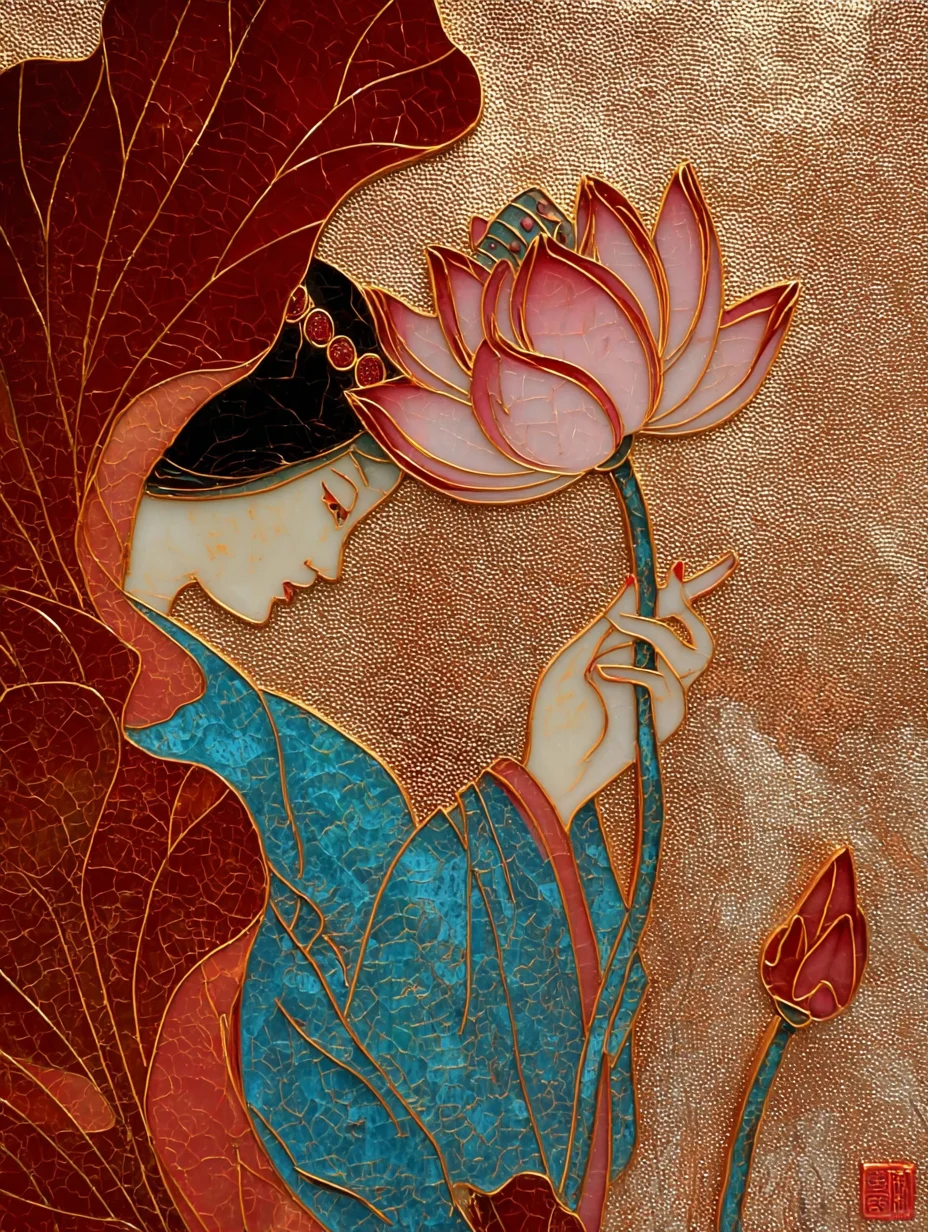 创意掐丝珐琅 《圣莲》