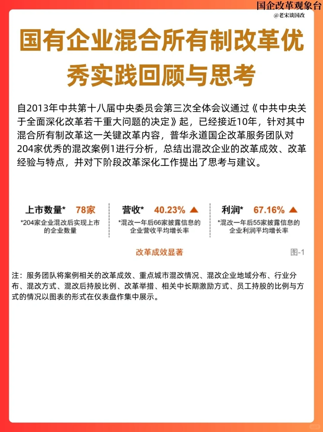 普华永道分析优秀企业混改案例