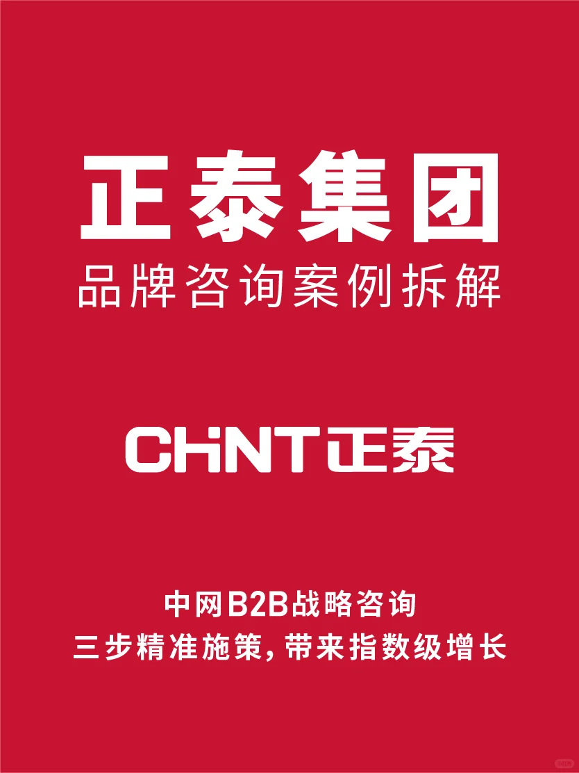 中网B2B战略咨询案例拆解：正泰集团
