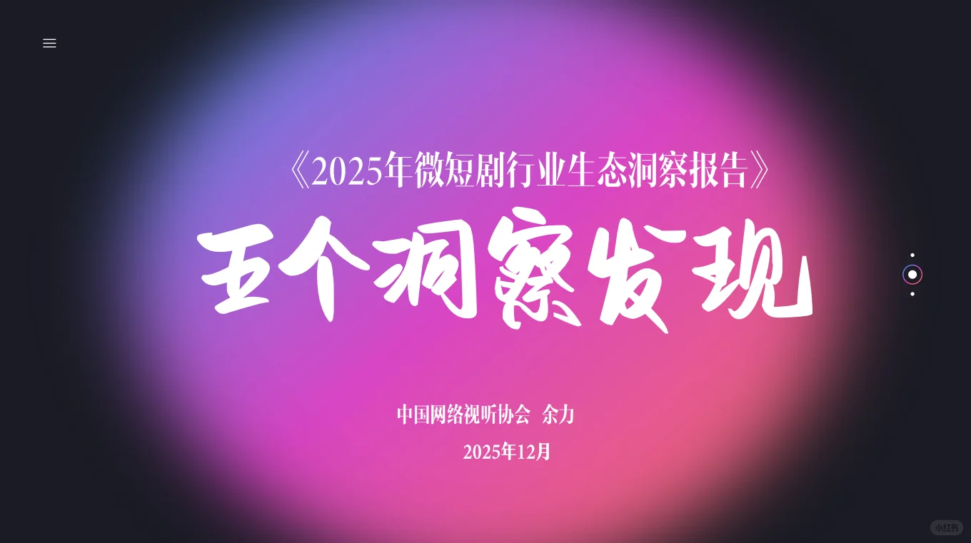 2025微短剧行业生态洞察（12月总结）速看！