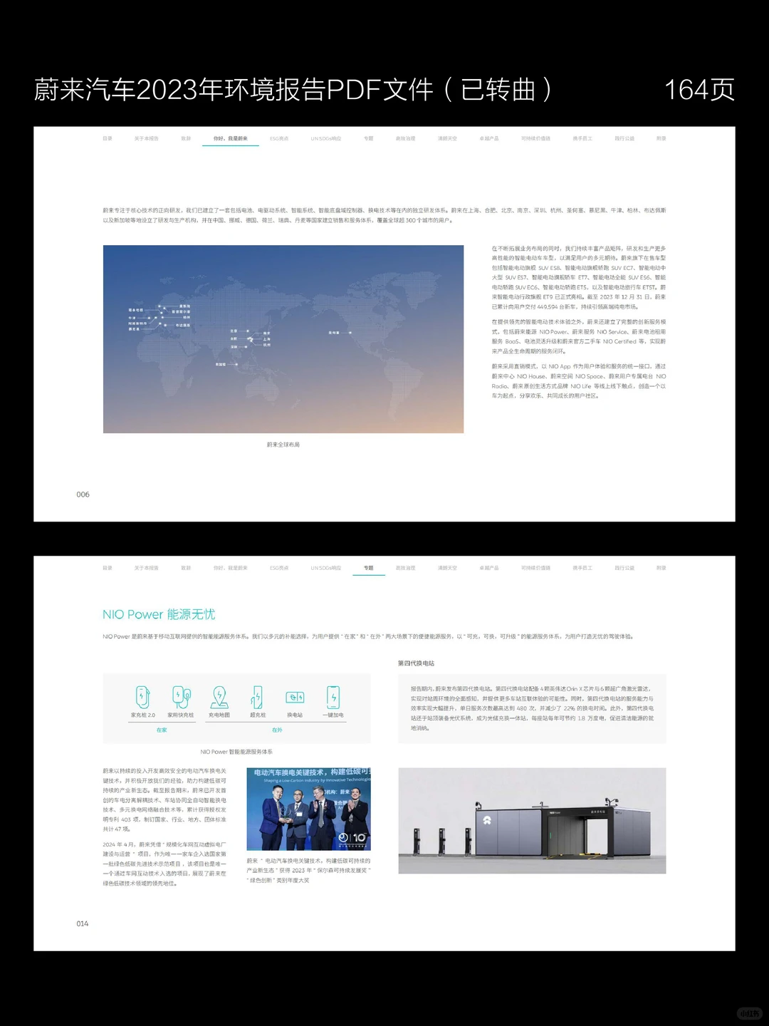 蔚来的报告做的就是好看