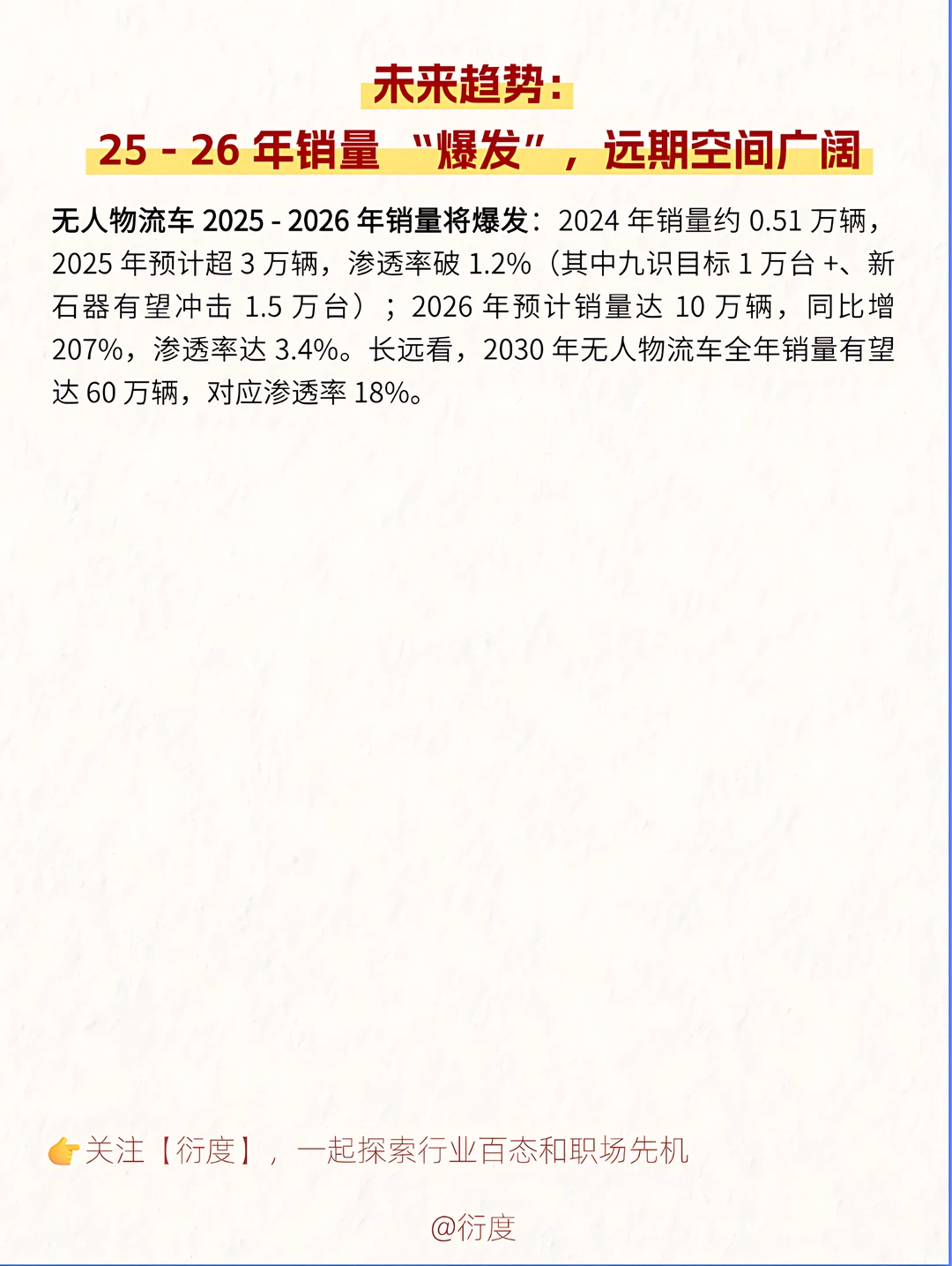 无人物流未来有多大发展空间?