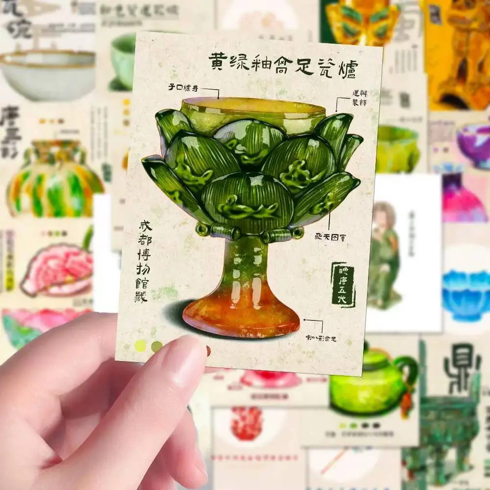 72张中国传统文化元素古代文物贴纸超☁️