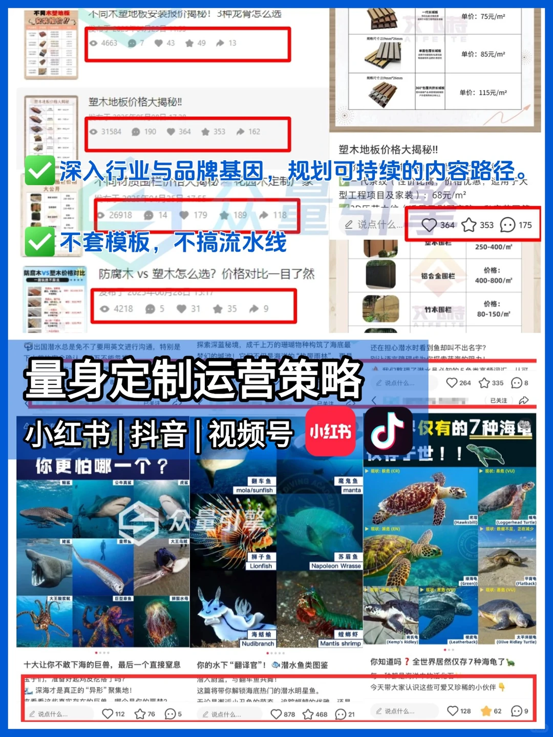 众量引擎代运营｜定制策略 · 全行业深耕