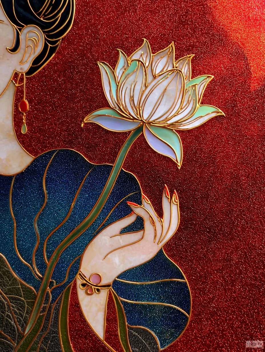 创意掐丝珐琅 《圣莲》