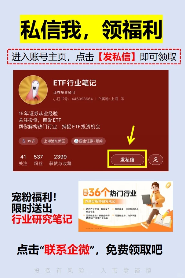 宠粉福利！私信我限时免费领取行业研究笔记