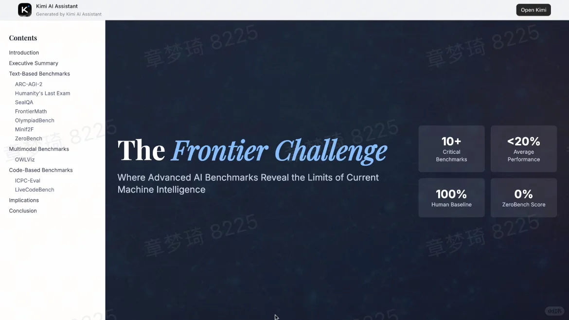 kimi输出的研究报告绝了！