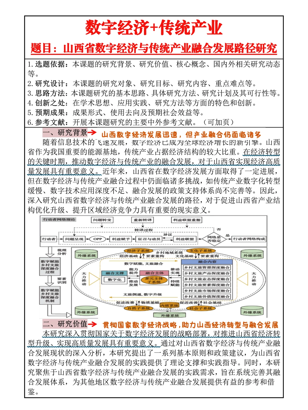 数字经济与传统产业融合课题范文直接抄