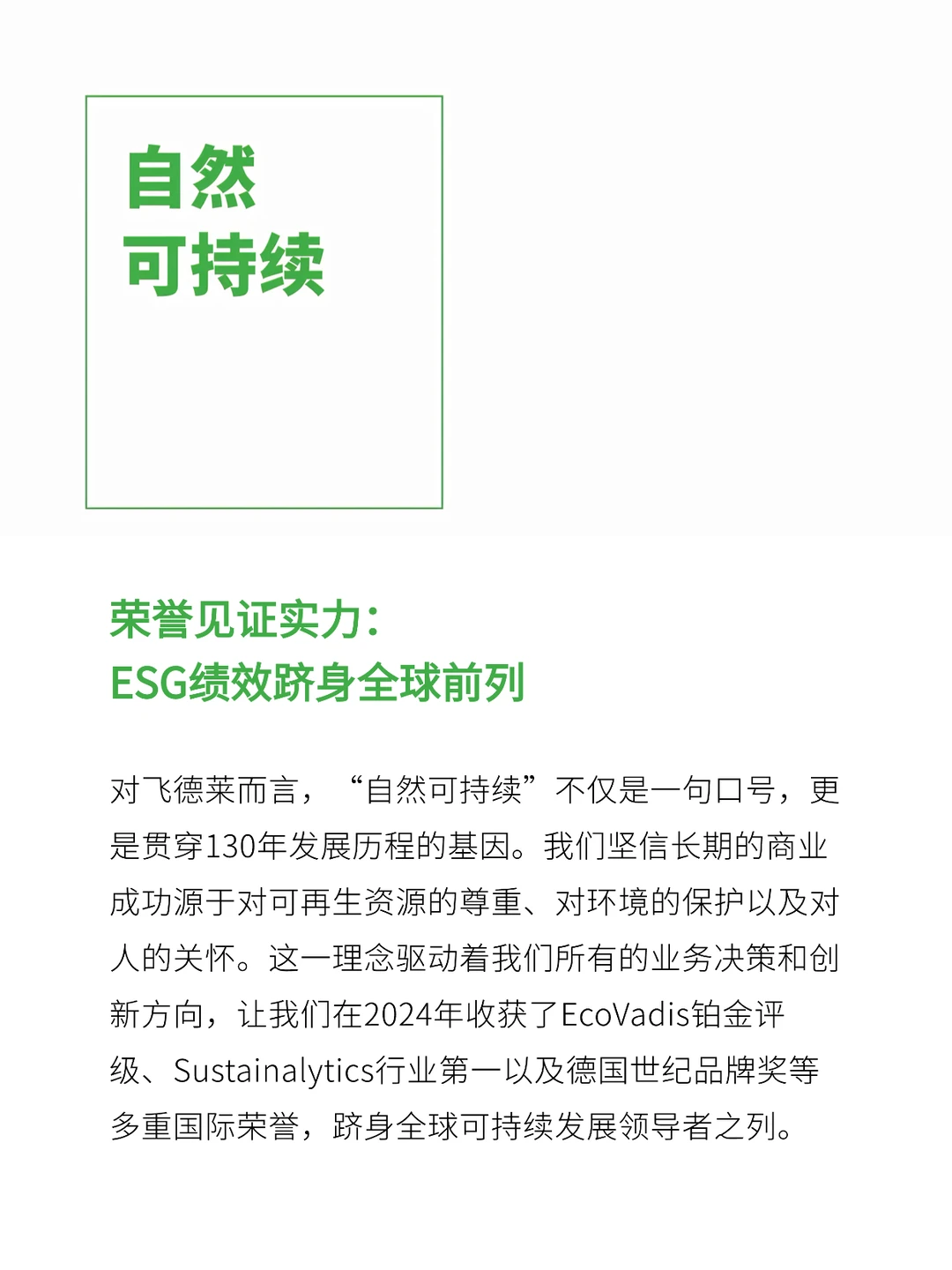 一份来自飞德莱的「2024年可持续发展」报告