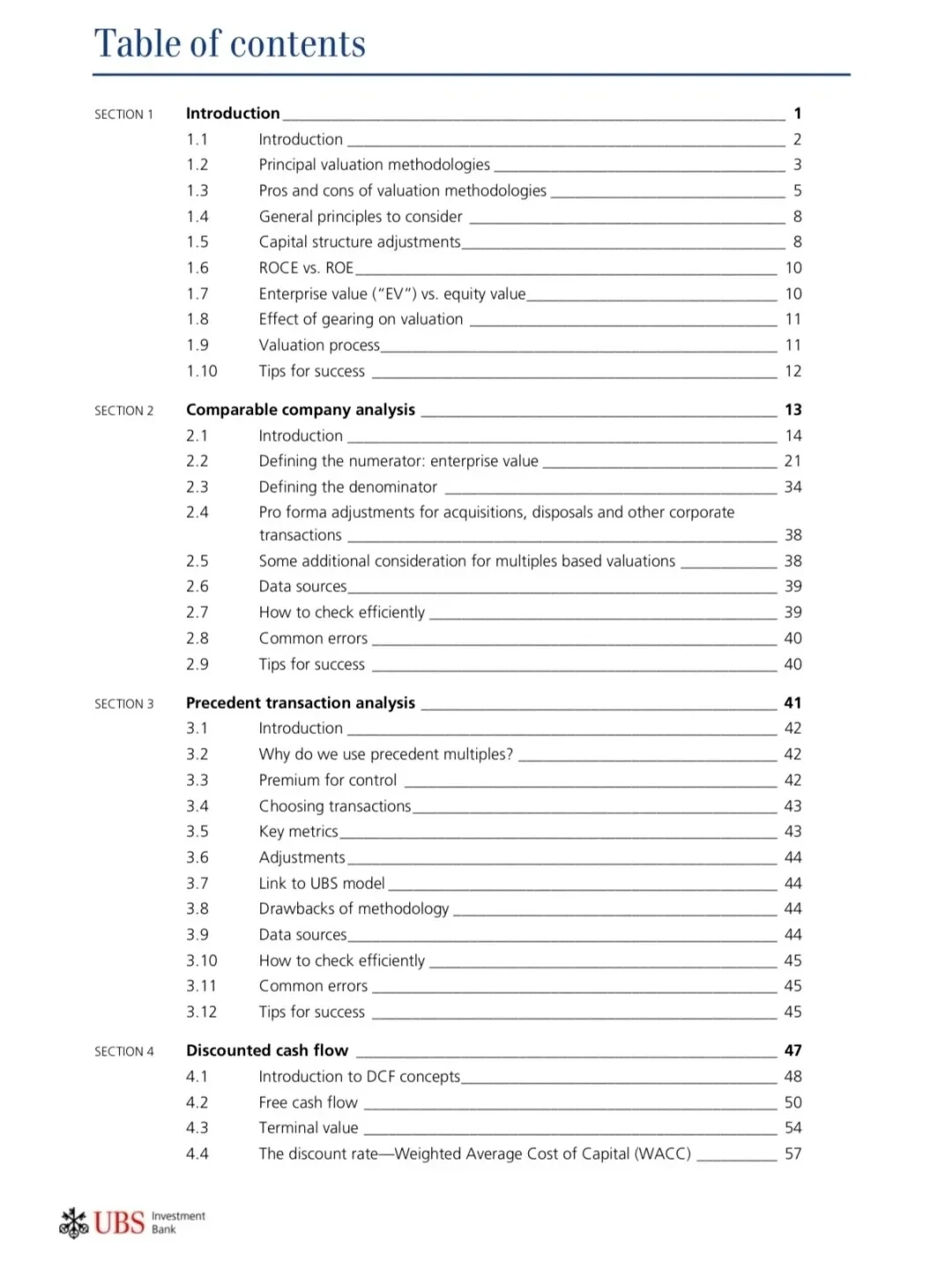 瑞银8套两万字手册几乎解决所有估值问题