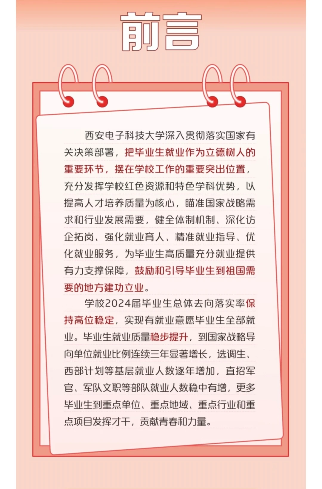 2024年西安电子科技大学(就业质量报告)