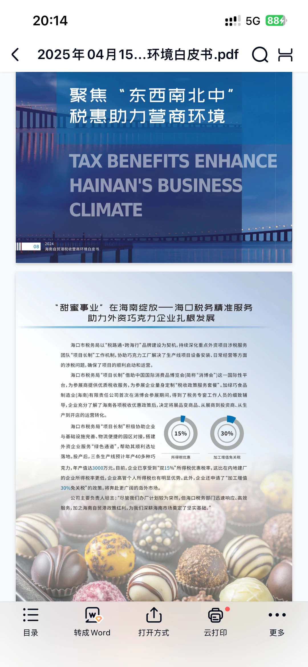 2025年海南自贸港税收营商环境白皮书