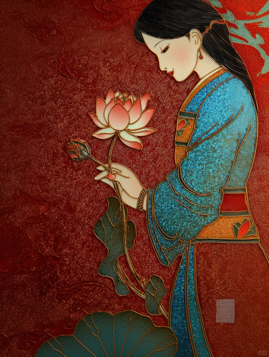 创意掐丝珐琅 《圣莲》