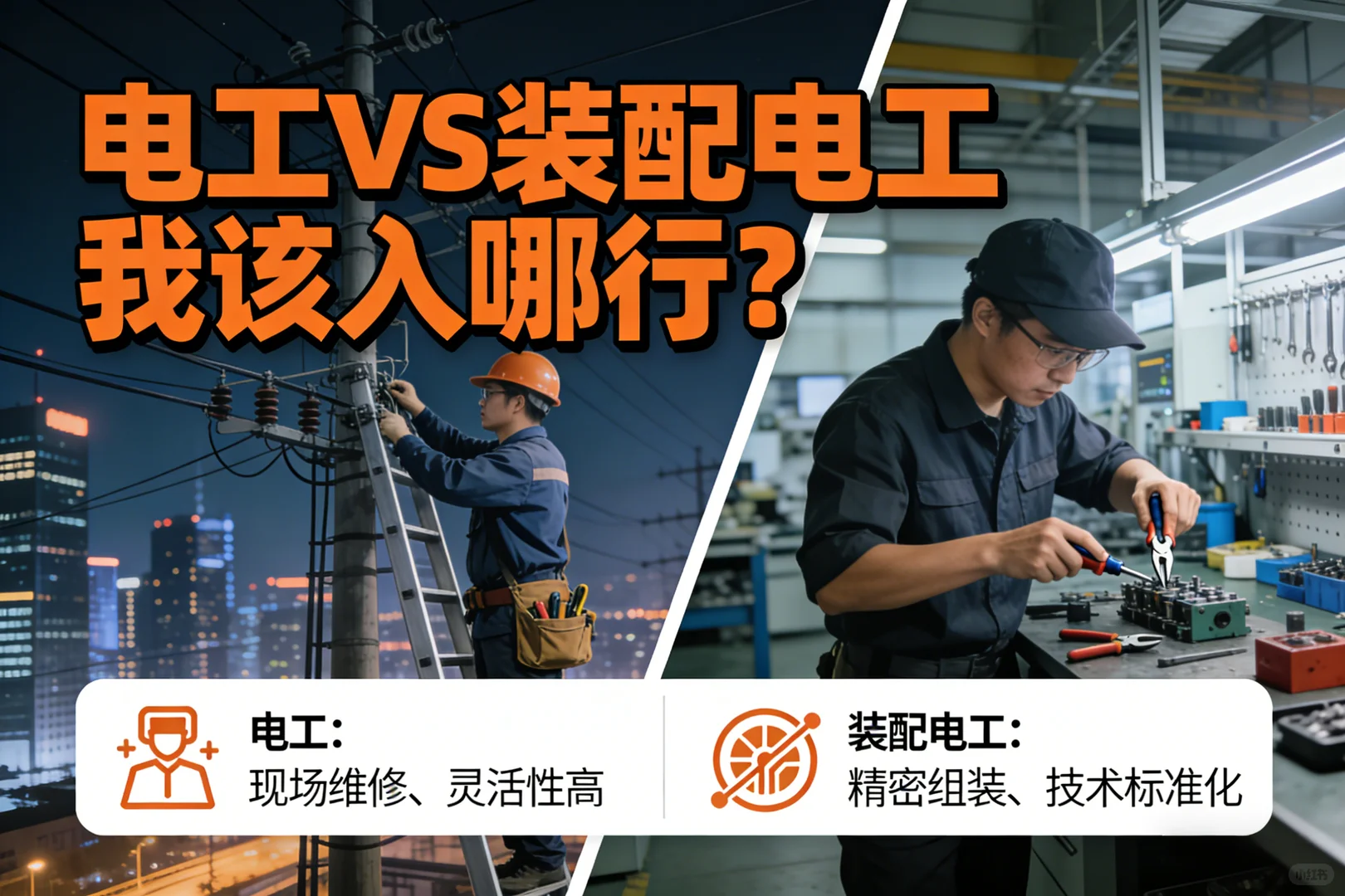 想学门技术,电工和装配电工到底选哪个?