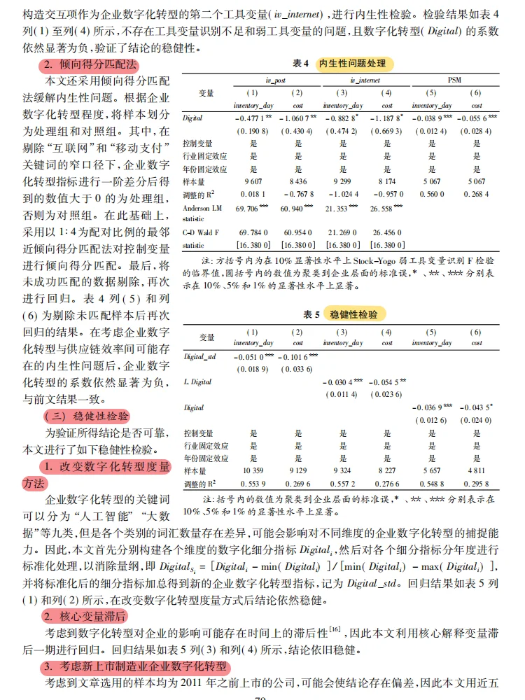 数字化转型提制造业供应链效率实证?