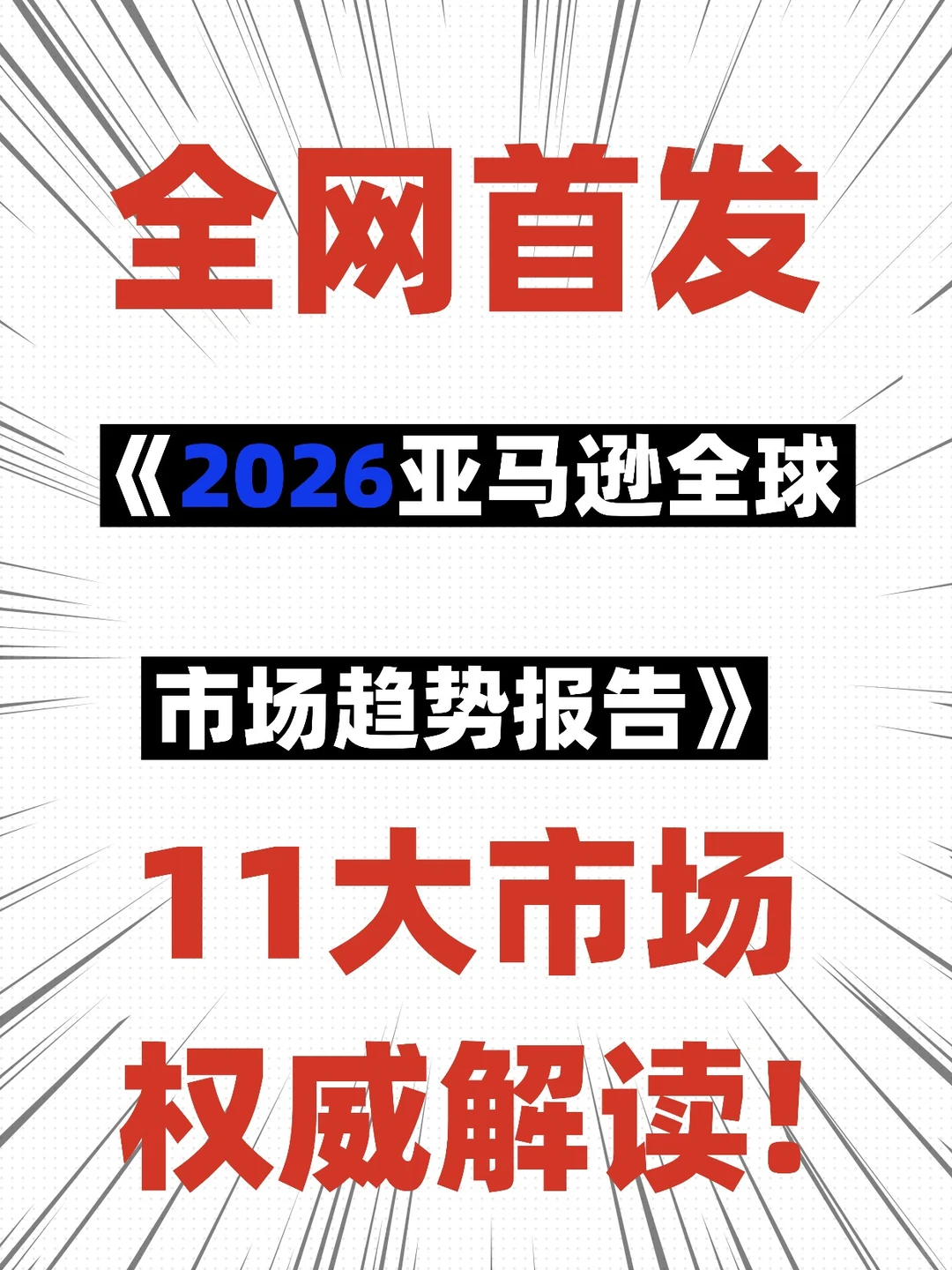 权威首发！《2026亚马逊全球市场趋势报告》