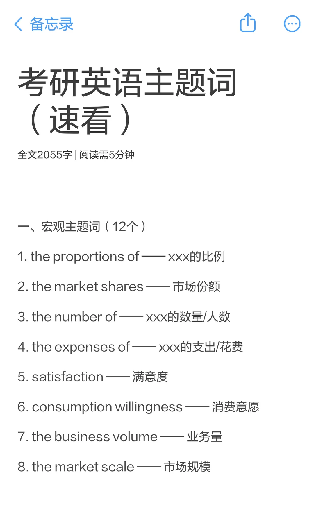 考研英语主题词（速看）