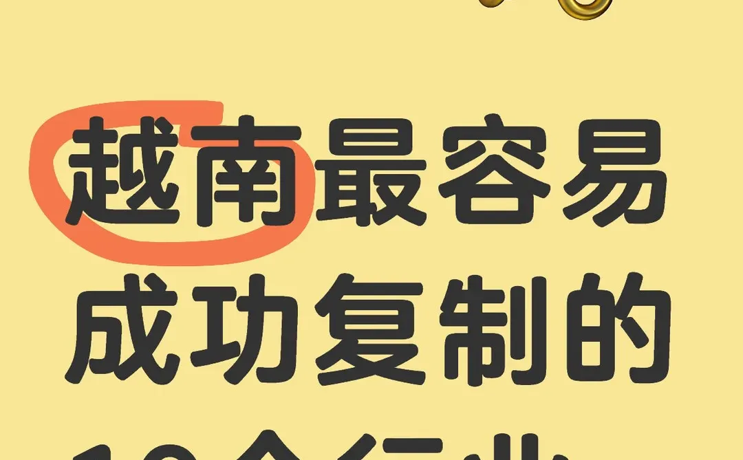 ?越南最容易成功复制的十个行业