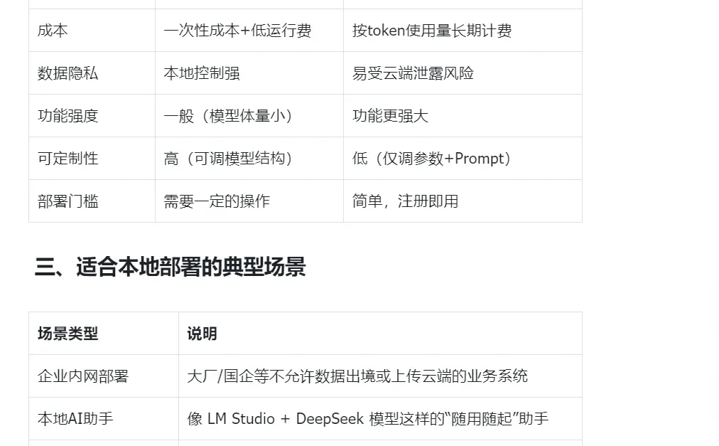 为什么要本地部署大模型呢？