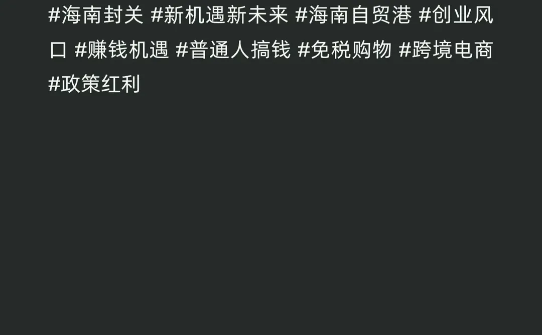 海南封关可以起飞的11个风口项目
