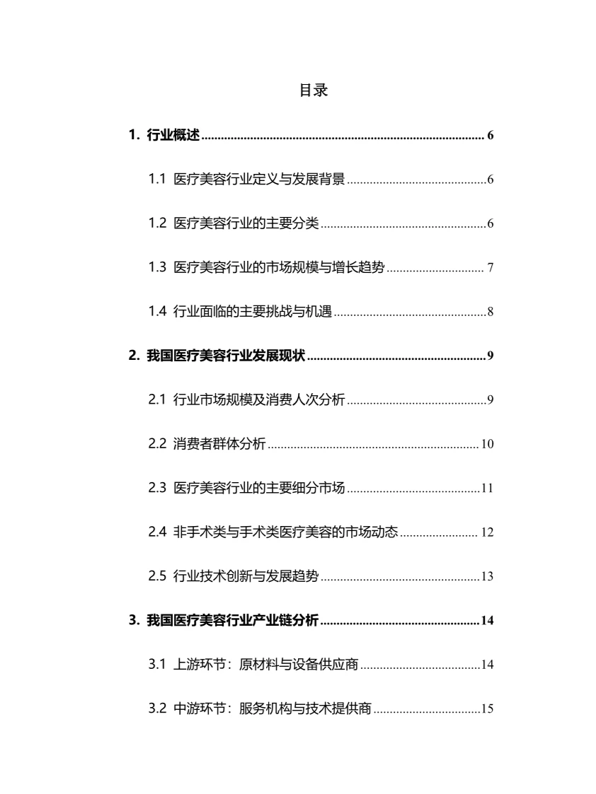 2024年医疗美容行业调研分析报告
