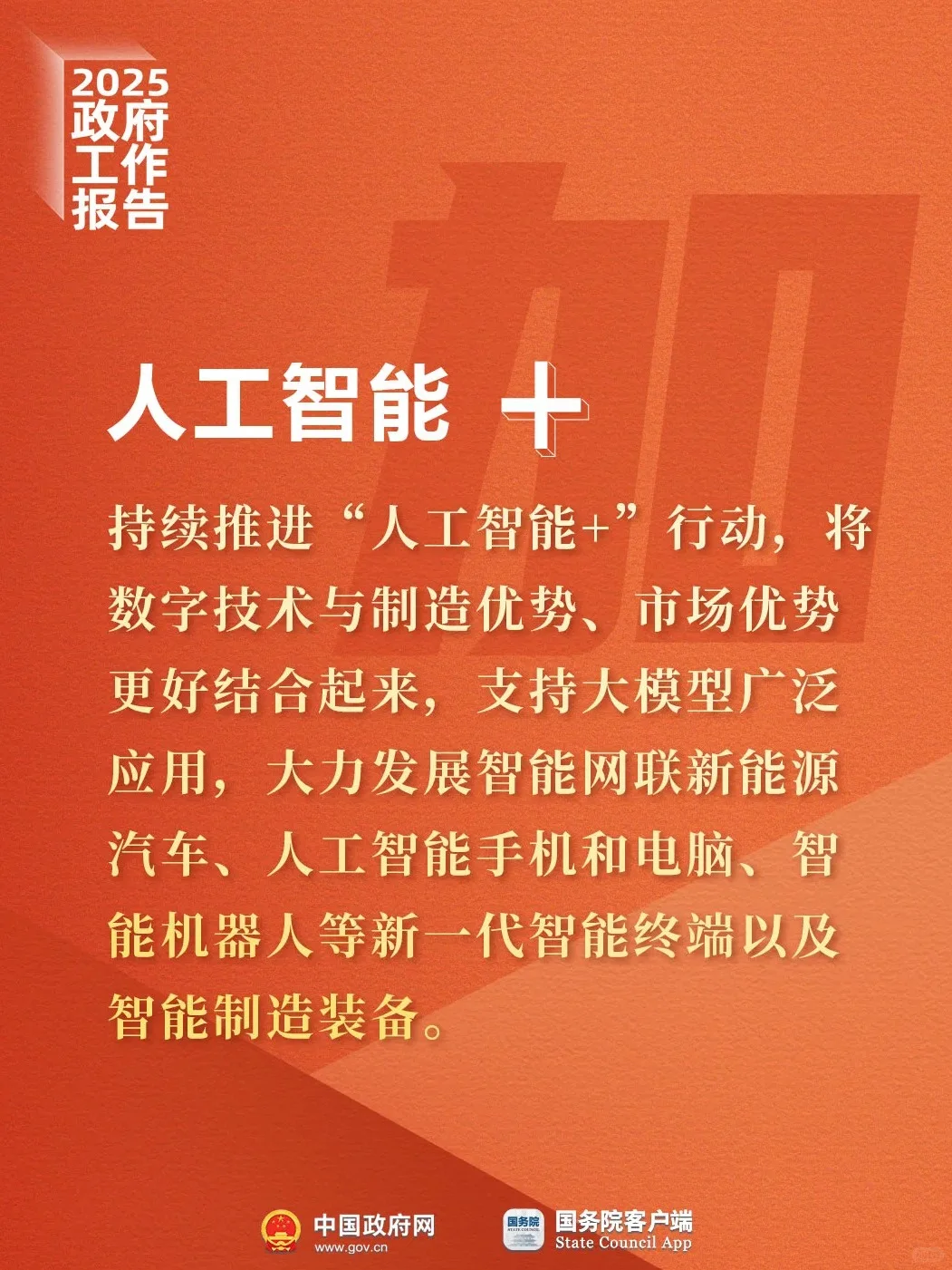 政府报告中的新词：人工智能+行动