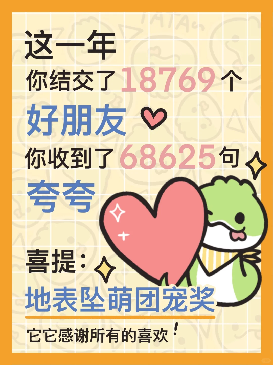 获奖了！让它它也看看你们的年度报告