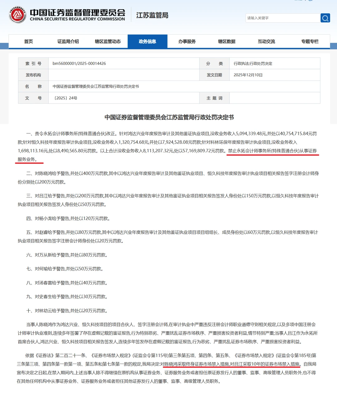 永拓所罚没超6500万元，证券行业禁入