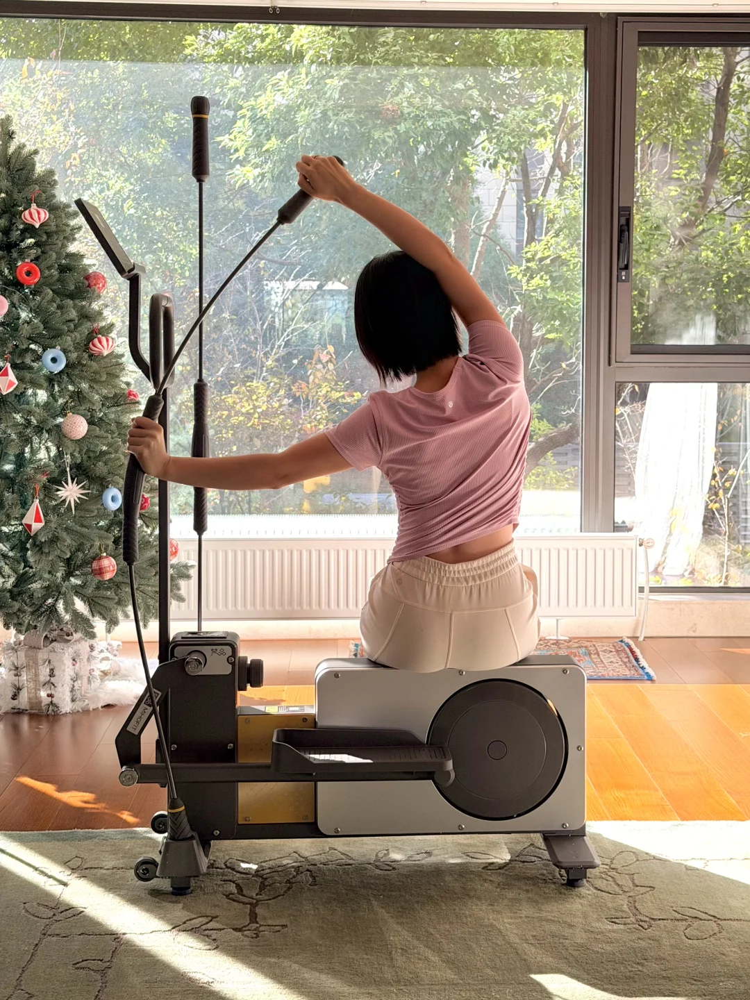 住进干净通透的家后,早晚运动都很积极