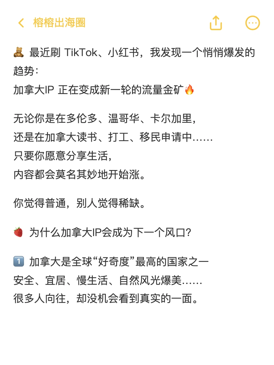 下一个风口:是加拿大IP?