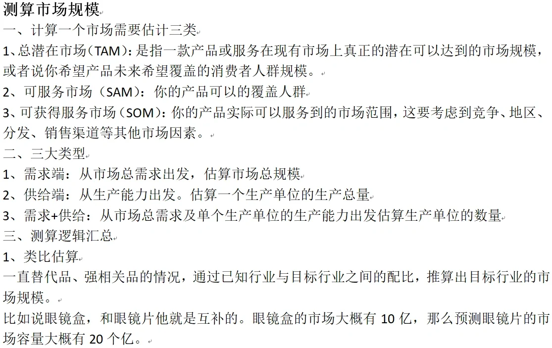 测算市场规模