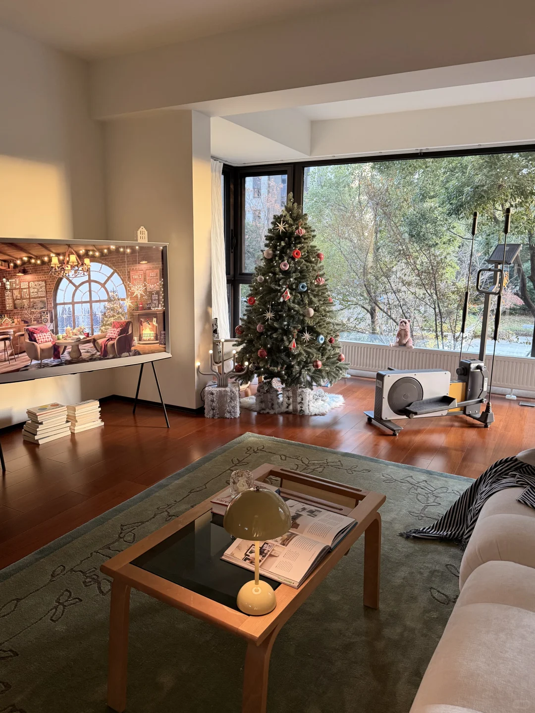 住进干净通透的家后,早晚运动都很积极