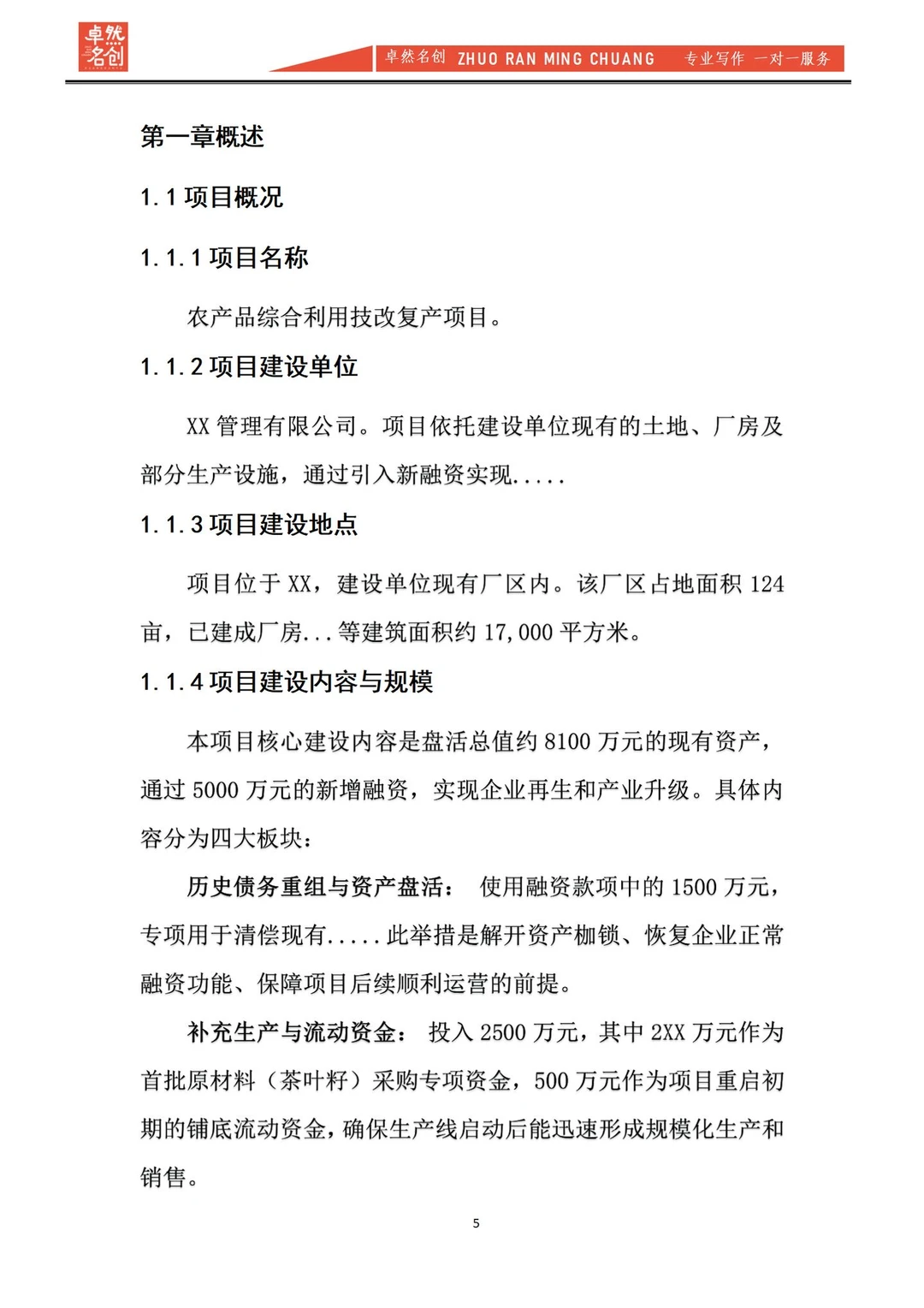 用于融资的可行性研究报告这样写