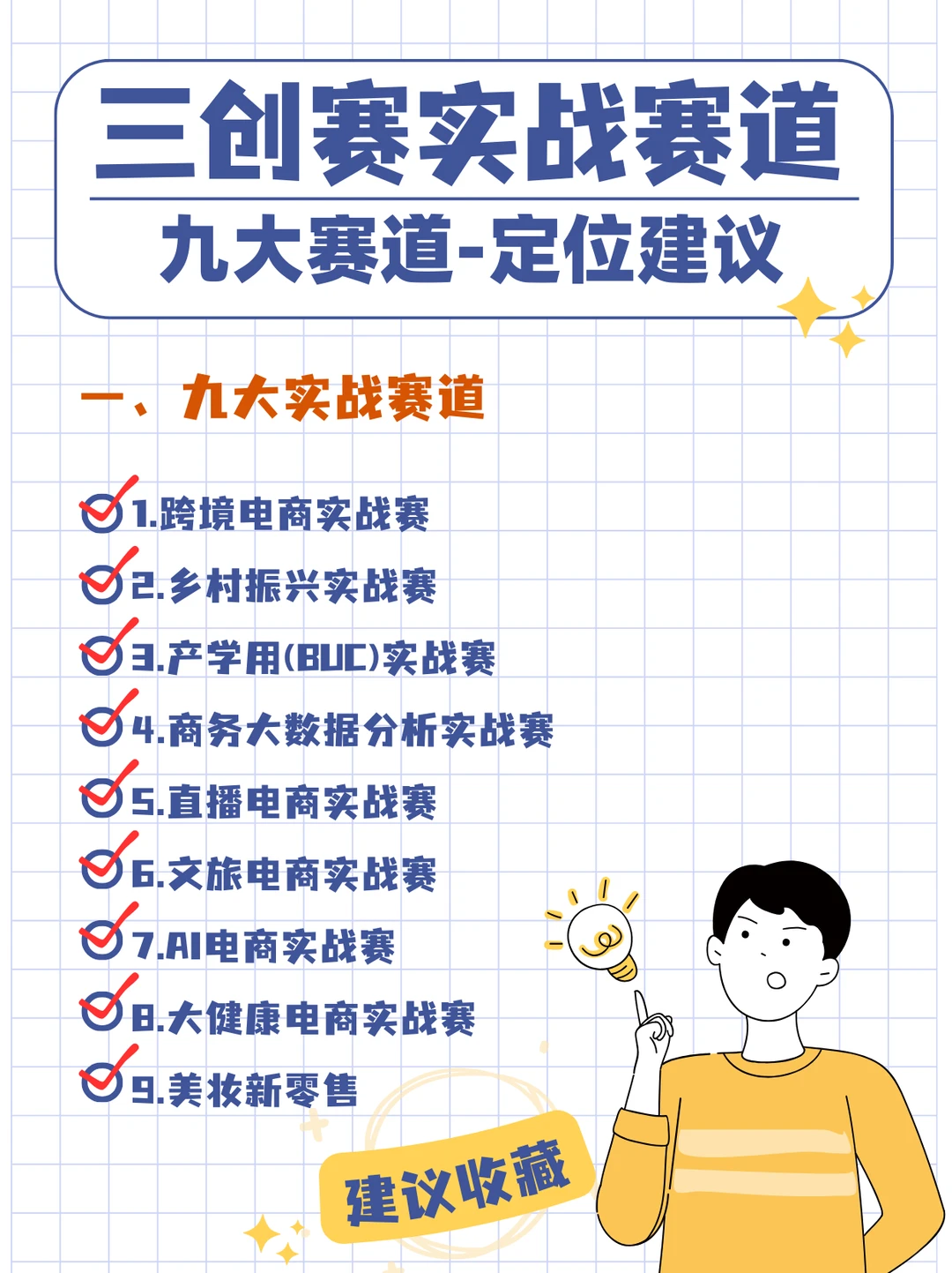 ?三创赛实战赛九大赛道选择｜超全定位建议