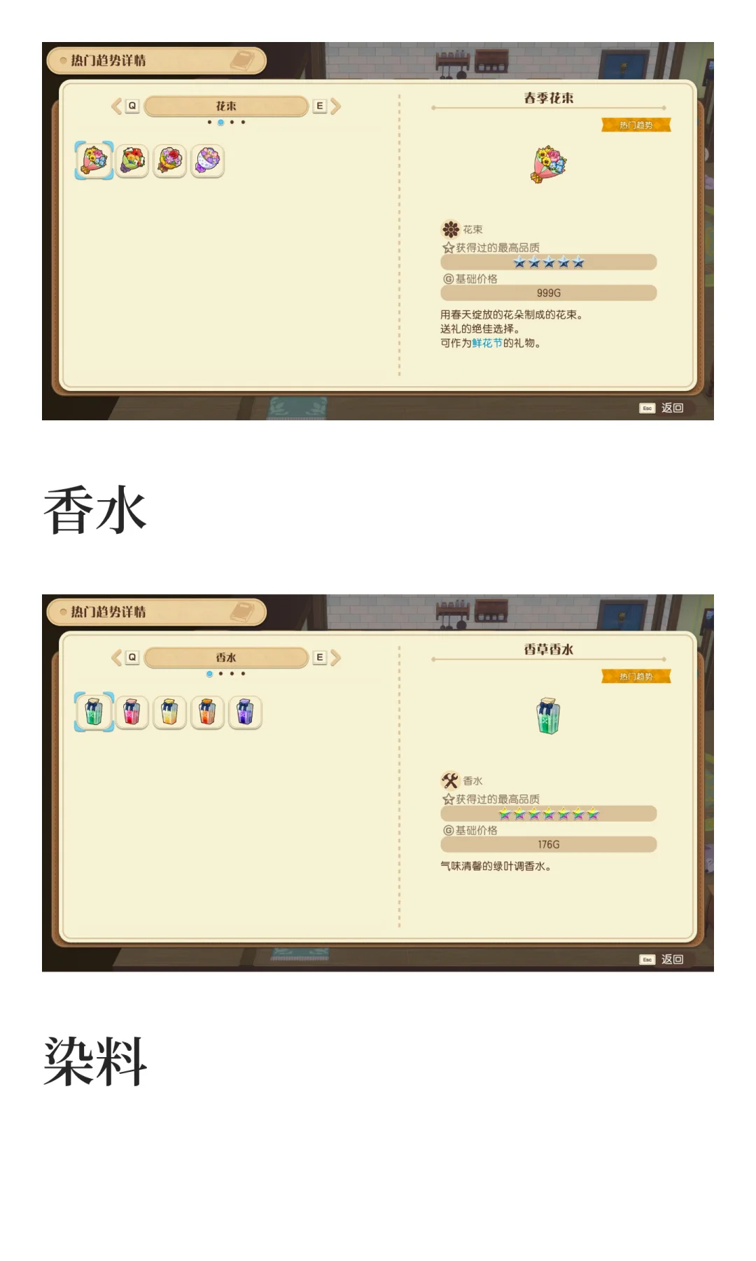 风之集市全部热门趋势物品图鉴汇总