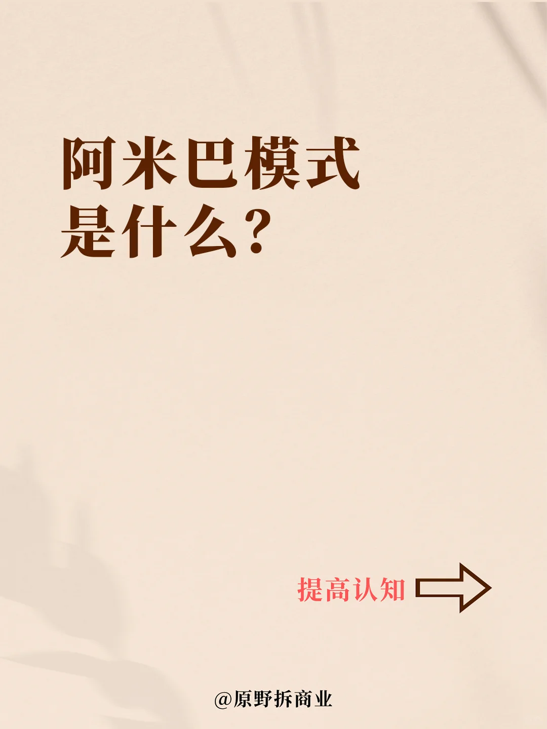 什么是阿米巴模式？