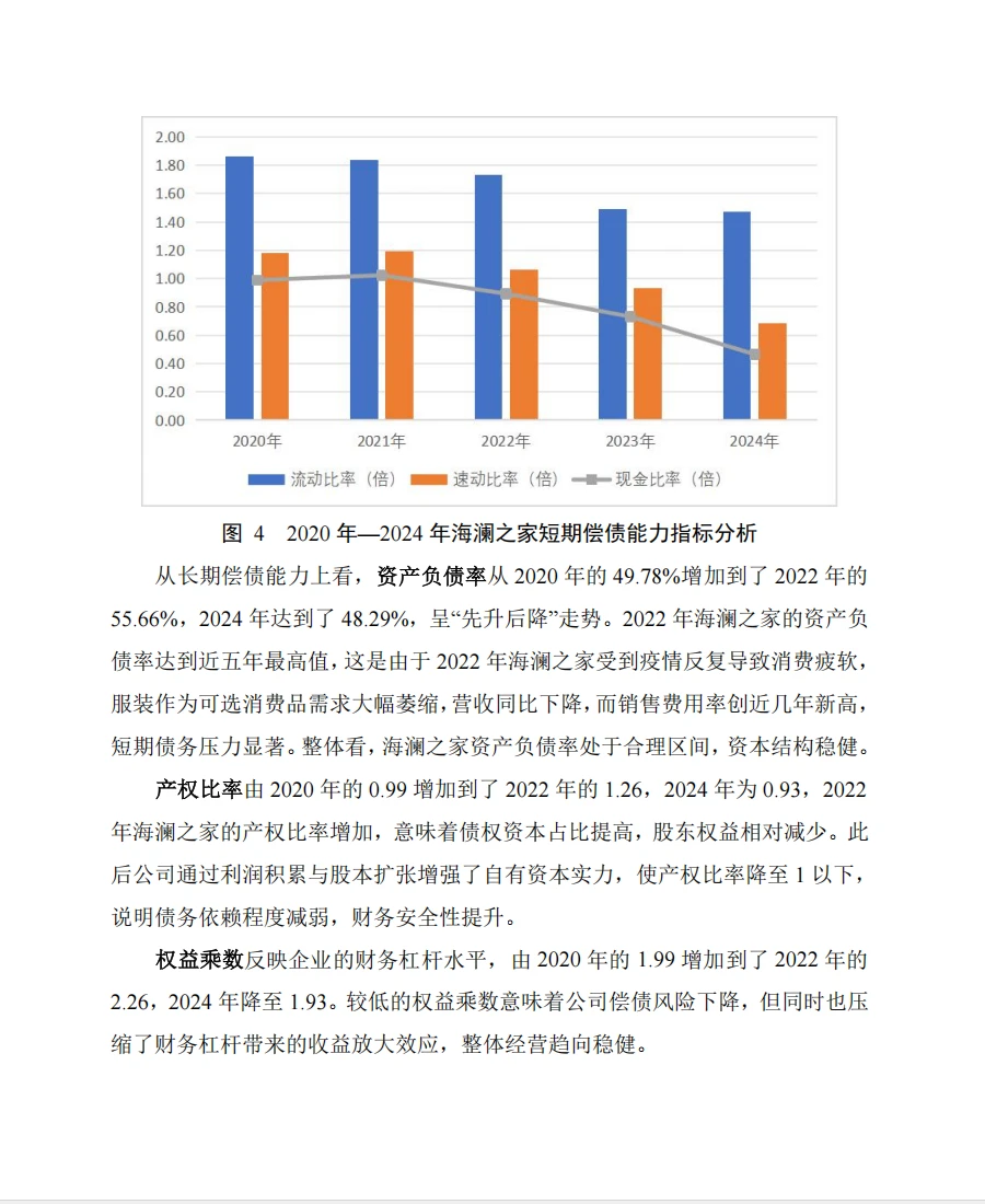 海澜之家财务分析报告