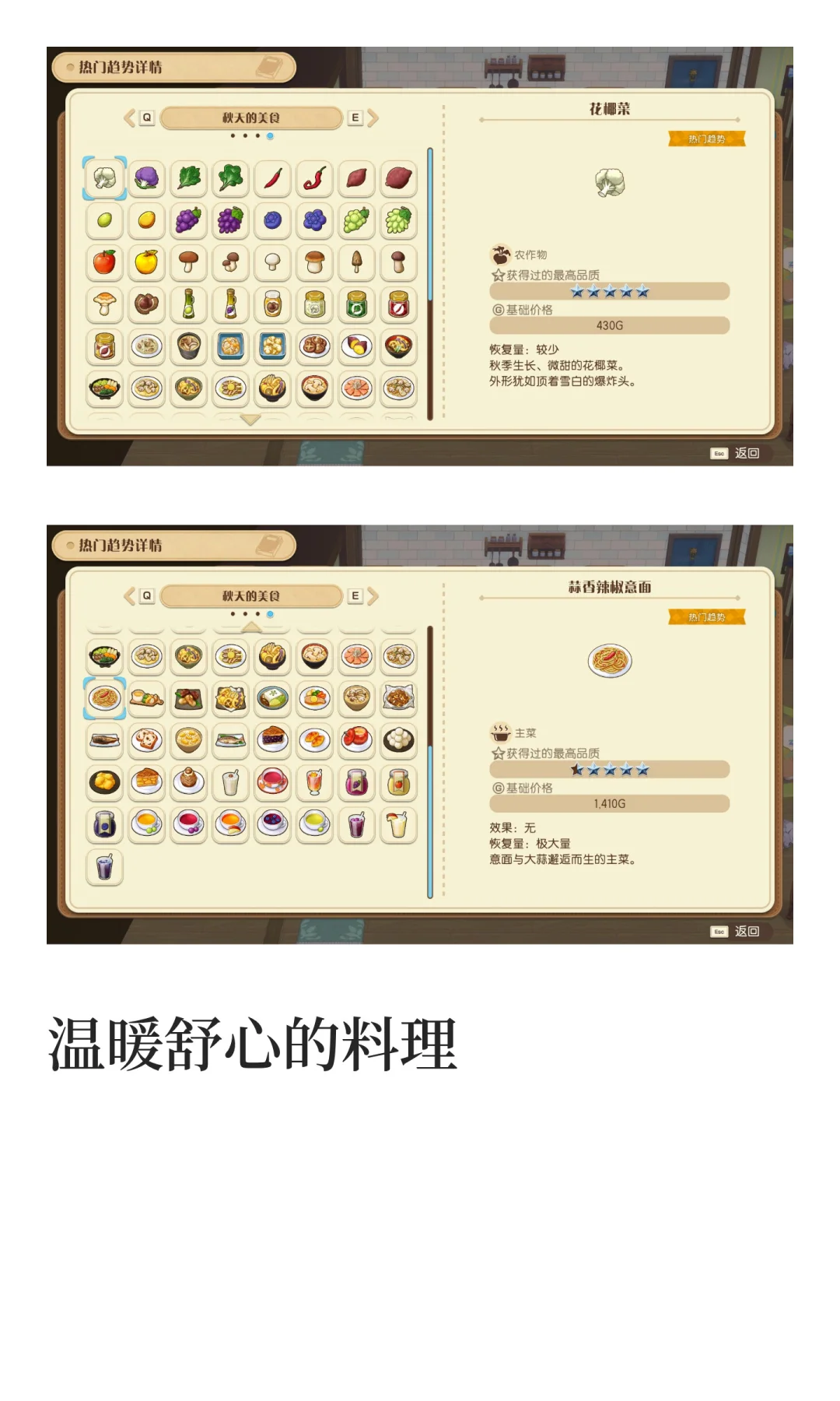 风之集市全部热门趋势物品图鉴汇总