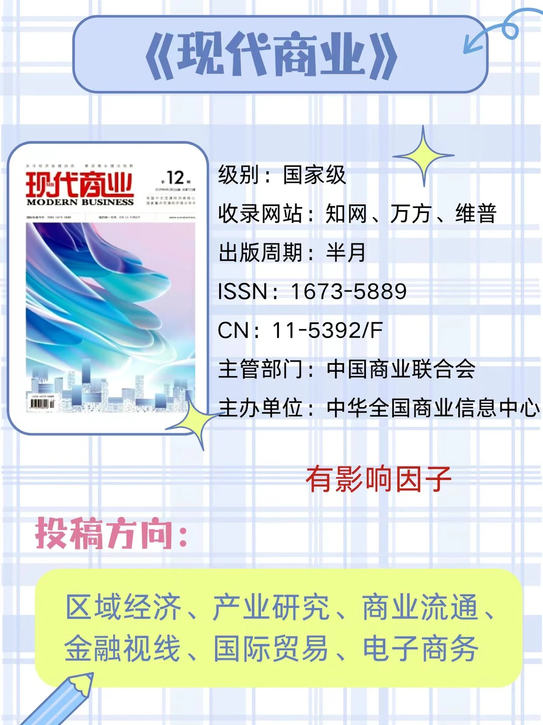 【国家级经管期刊】《现代商业》投稿指南