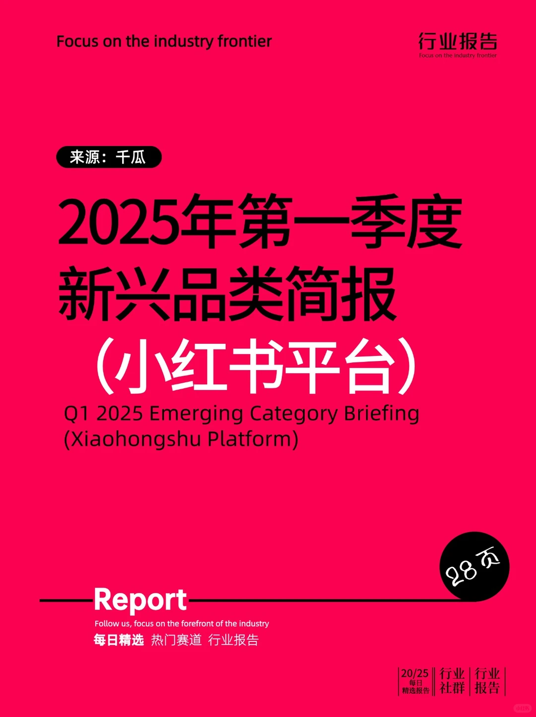 2025年第一季度新兴品类简报（小红书平台）