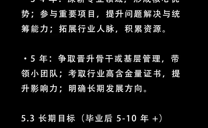 职业生涯规划书！直接抄