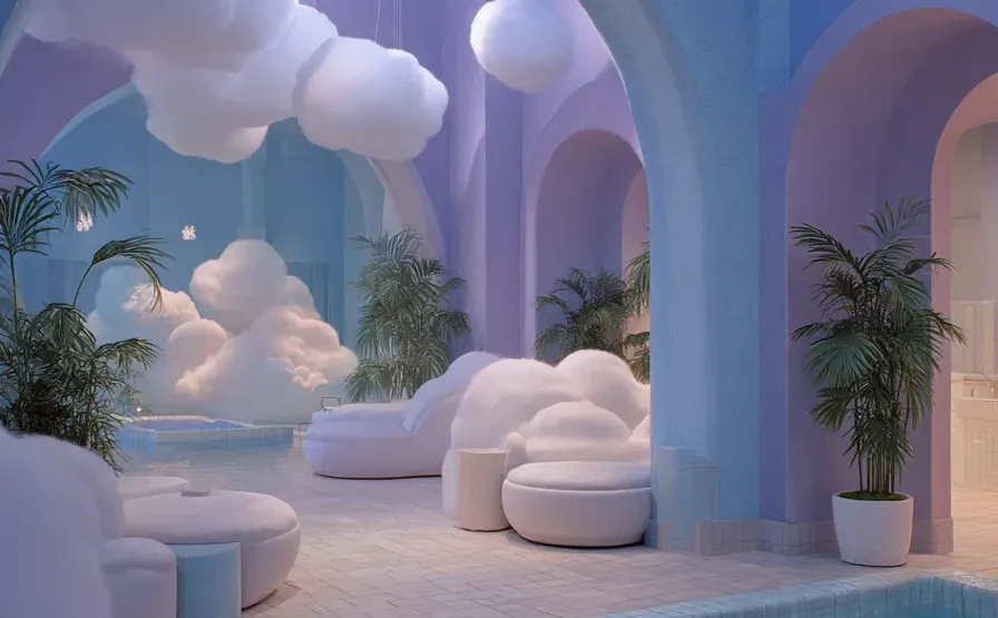 2026 商业设计趋势：超现实主义水疗中心