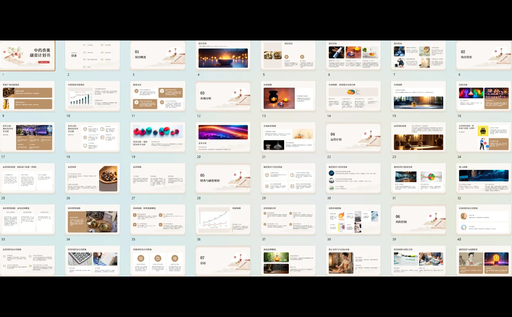 ?中药香薰融资计划书word➕ppt