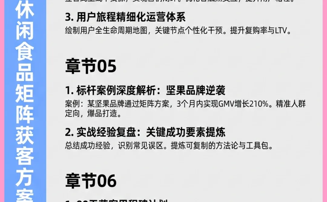 2026休闲食品矩阵运营手册，来拿！