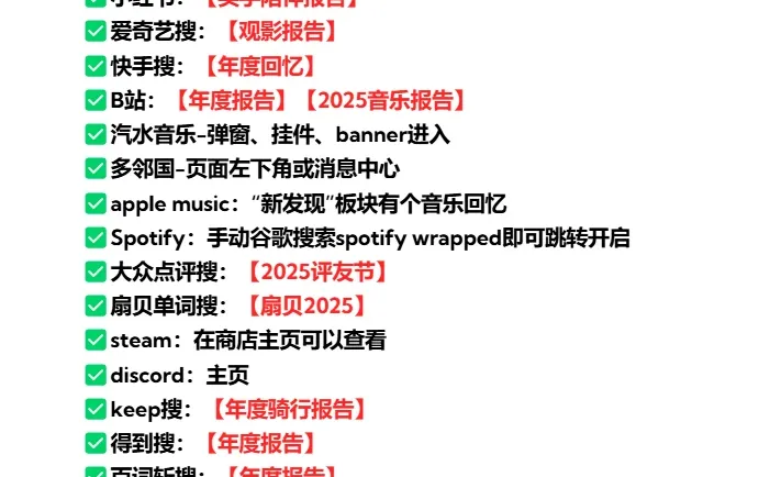 2025平台年度报告入口汇总（更新版！