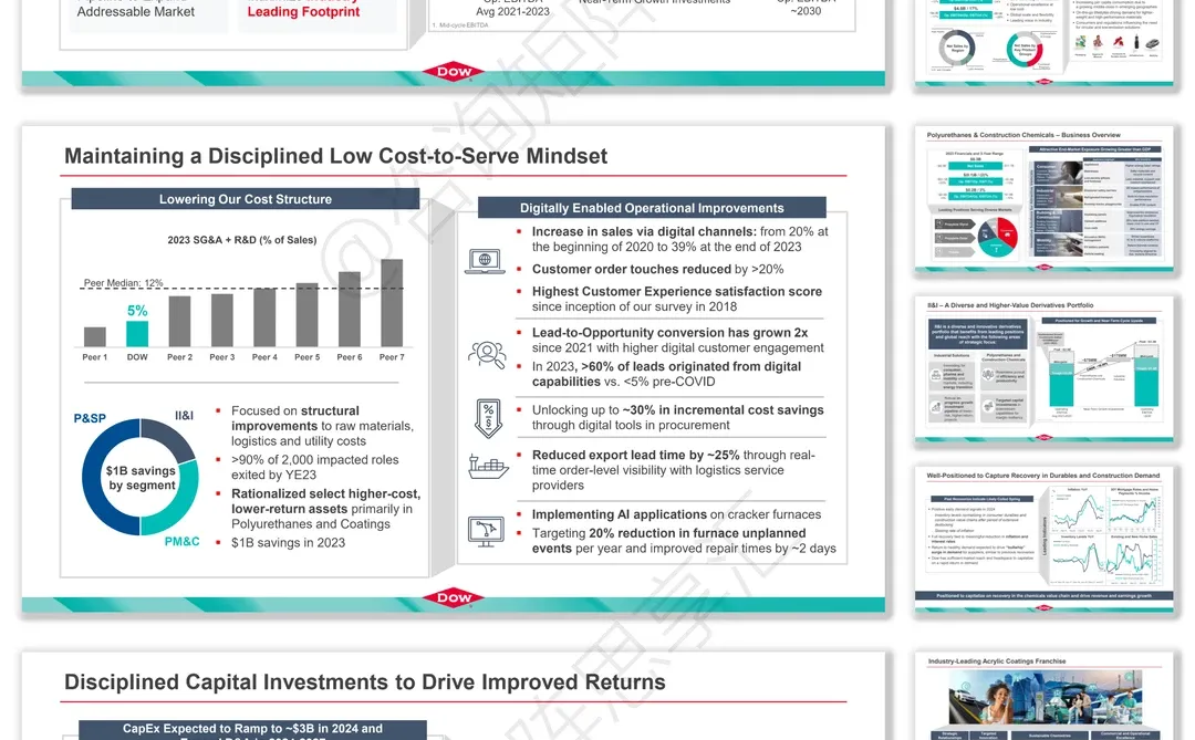 陶氏公司业务组合与终端市场增长战略