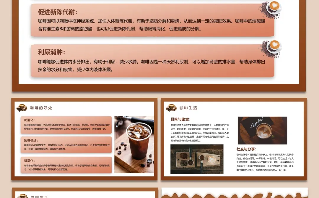 【159】咖啡文化知识介绍☕️PPT模板